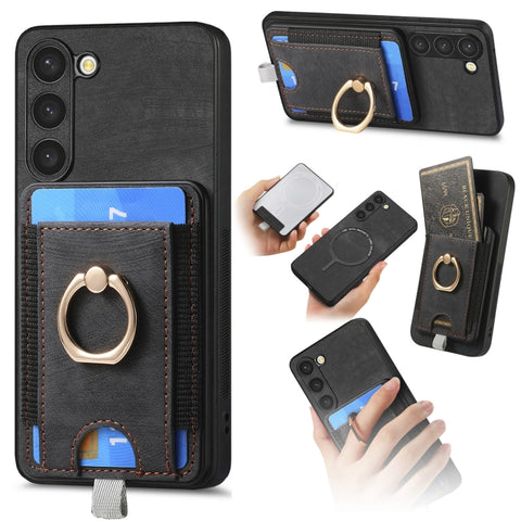 Retro Splitable Magnetic Card Bag Leather Phone Case, For Samsung Galaxy A22 4G, For Samsung Galaxy A22 5G, For Samsung Galaxy S21 FE 5G, For Samsung Galaxy A32 4G, For Samsung Galaxy A72 5G, For Samsung Galaxy A32 5G, For Samsung Galaxy S21 5G        ...