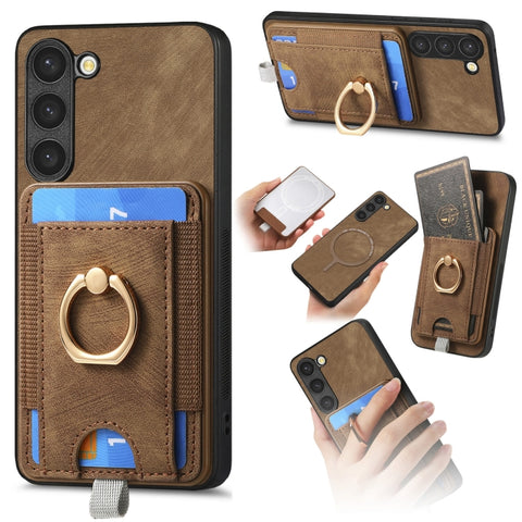 Retro Splitable Magnetic Card Bag Leather Phone Case, For Samsung Galaxy A22 4G, For Samsung Galaxy A22 5G, For Samsung Galaxy S21 FE 5G, For Samsung Galaxy A32 4G, For Samsung Galaxy A72 5G, For Samsung Galaxy A32 5G, For Samsung Galaxy S21 5G        ...