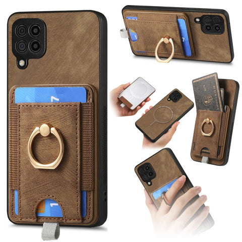 Retro Splitable Magnetic Card Bag Leather Phone Case, For Samsung Galaxy A22 4G, For Samsung Galaxy A22 5G, For Samsung Galaxy S21 FE 5G, For Samsung Galaxy A32 4G, For Samsung Galaxy A72 5G, For Samsung Galaxy A32 5G, For Samsung Galaxy S21 5G        ...