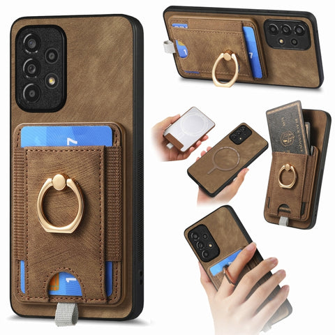 Retro Splitable Magnetic Card Bag Leather Phone Case, For Samsung Galaxy A22 4G, For Samsung Galaxy A22 5G, For Samsung Galaxy S21 FE 5G, For Samsung Galaxy A32 4G, For Samsung Galaxy A72 5G, For Samsung Galaxy A32 5G, For Samsung Galaxy S21 5G        ...