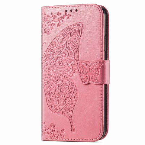 Butterfly Love Flower Embossed Leather Phone Case, For Samsung Galaxy C55, For Samsung Galaxy A15