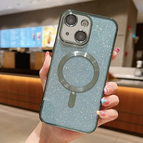 Glitter Electroplating MagSafe TPU Phone Case, For iPhone 15, For iPhone 14 Plus, For iPhone 14, For iPhone 14 Pro, For iPhone 14 Pro Max, For iPhone SE 2022 / 7 / 8