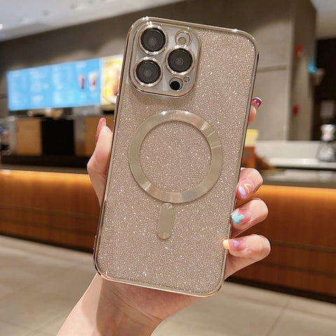 Glitter Electroplating MagSafe TPU Phone Case, For iPhone 13 Pro Max, For iPhone 13 Pro, For iPhone 13, For iPhone 12, For iPhone 12 Pro Max, For iPhone 12 Pro