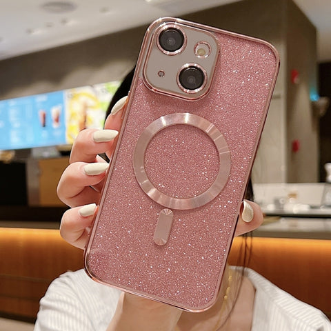 Glitter Electroplating MagSafe TPU Phone Case, For iPhone 13 Pro Max, For iPhone 13 Pro, For iPhone 13, For iPhone 12, For iPhone 12 Pro Max, For iPhone 12 Pro