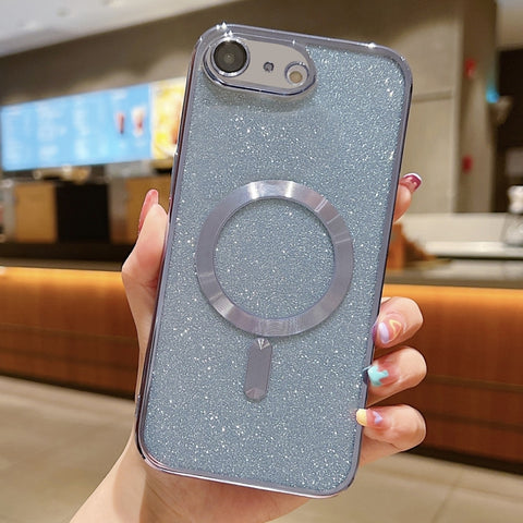 Glitter Electroplating MagSafe TPU Phone Case, For iPhone 15, For iPhone 14 Plus, For iPhone 14, For iPhone 14 Pro, For iPhone 14 Pro Max, For iPhone SE 2022 / 7 / 8