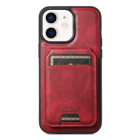 Suteni H15 MagSafe Oil Eax Leather Detachable Wallet Back Phone Case, For iPhone 14 Pro Max, For iPhone 13 Pro Max, For iPhone 13 Pro, For iPhone 13, For iPhone 12, For iPhone 12 Pro Max, For iPhone 12 Pro, For iPhone 17e / 16e