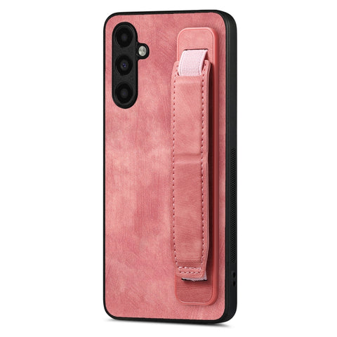 Retro Wristband Holder Leather Back Phone Case, For Samsung Galaxy S22 Ultra 5G, For Samsung Galaxy S22+ 5G, For Samsung Galaxy S22 5G, For Samsung Galaxy A13 5G, For Samsung Galaxy S21 FE 5G, For Samsung Galaxy A32 5G, For Samsung Galaxy S21 5G       ...