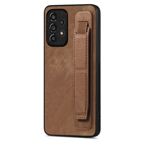 Retro Wristband Holder Leather Back Phone Case, For Samsung Galaxy S22 Ultra 5G, For Samsung Galaxy S22+ 5G, For Samsung Galaxy S22 5G, For Samsung Galaxy A13 5G, For Samsung Galaxy S21 FE 5G, For Samsung Galaxy A32 5G, For Samsung Galaxy S21 5G       ...