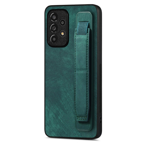 Retro Wristband Holder Leather Back Phone Case, For Samsung Galaxy S22 Ultra 5G, For Samsung Galaxy S22+ 5G, For Samsung Galaxy S22 5G, For Samsung Galaxy A13 5G, For Samsung Galaxy S21 FE 5G, For Samsung Galaxy A32 5G, For Samsung Galaxy S21 5G       ...