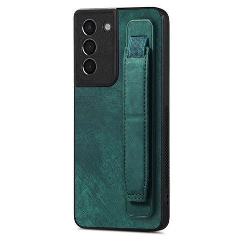 Retro Wristband Holder Leather Back Phone Case, For Samsung Galaxy S22 Ultra 5G, For Samsung Galaxy S22+ 5G, For Samsung Galaxy S22 5G, For Samsung Galaxy A13 5G, For Samsung Galaxy S21 FE 5G, For Samsung Galaxy A32 5G, For Samsung Galaxy S21 5G       ...