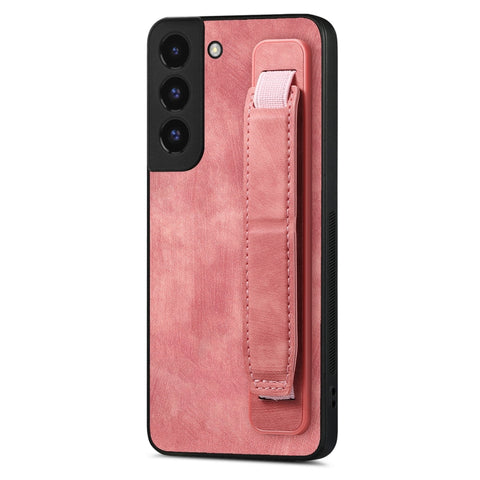 Retro Wristband Holder Leather Back Phone Case, For Samsung Galaxy S22 Ultra 5G, For Samsung Galaxy S22+ 5G, For Samsung Galaxy S22 5G, For Samsung Galaxy A13 5G, For Samsung Galaxy S21 FE 5G, For Samsung Galaxy A32 5G, For Samsung Galaxy S21 5G       ...