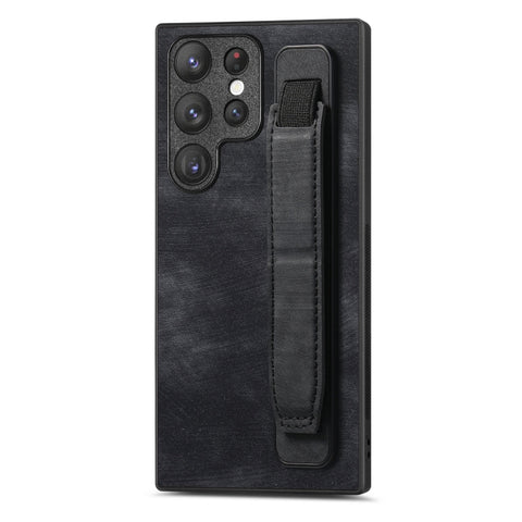 Retro Wristband Holder Leather Back Phone Case, For Samsung Galaxy S22 Ultra 5G, For Samsung Galaxy S22+ 5G, For Samsung Galaxy S22 5G, For Samsung Galaxy A13 5G, For Samsung Galaxy S21 FE 5G, For Samsung Galaxy A32 5G, For Samsung Galaxy S21 5G       ...
