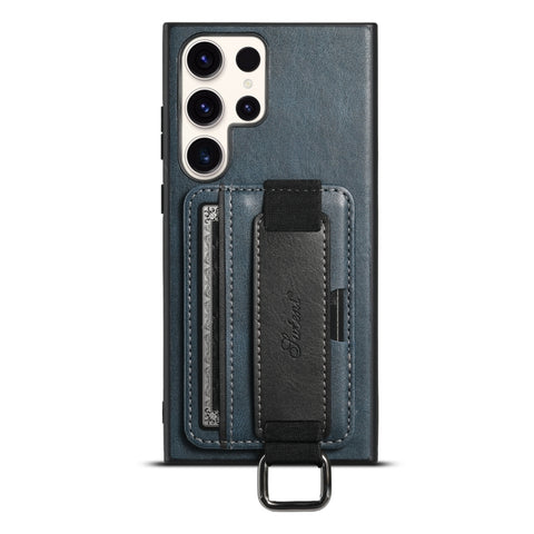 Suteni H13 Card Wallet Wrist Strap Holder PU Phone Case, For Samsung Galaxy S26+  5G, For Samsung Galaxy S26 Ultra 5G, For Samsung Galaxy S25  5G, For Samsung Galaxy S25+  5G, For Samsung Galaxy S25 Ultra 5G, For Samsung Galaxy S24 Ultra 5G            ...