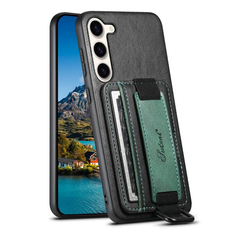 Suteni H13 Card Wallet Wrist Strap Holder PU Phone Case, For Samsung Galaxy S26+  5G, For Samsung Galaxy S26 Ultra 5G, For Samsung Galaxy S25  5G, For Samsung Galaxy S25+  5G, For Samsung Galaxy S25 Ultra 5G, For Samsung Galaxy S24 Ultra 5G            ...
