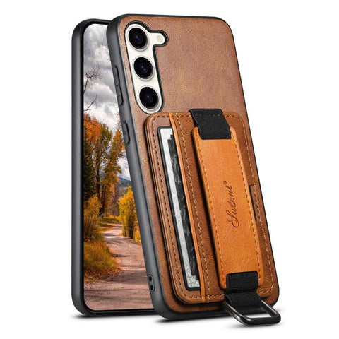 Suteni H13 Card Wallet Wrist Strap Holder PU Phone Case, For Samsung Galaxy S26+  5G, For Samsung Galaxy S26 Ultra 5G, For Samsung Galaxy S25  5G, For Samsung Galaxy S25+  5G, For Samsung Galaxy S25 Ultra 5G, For Samsung Galaxy S24 Ultra 5G            ...