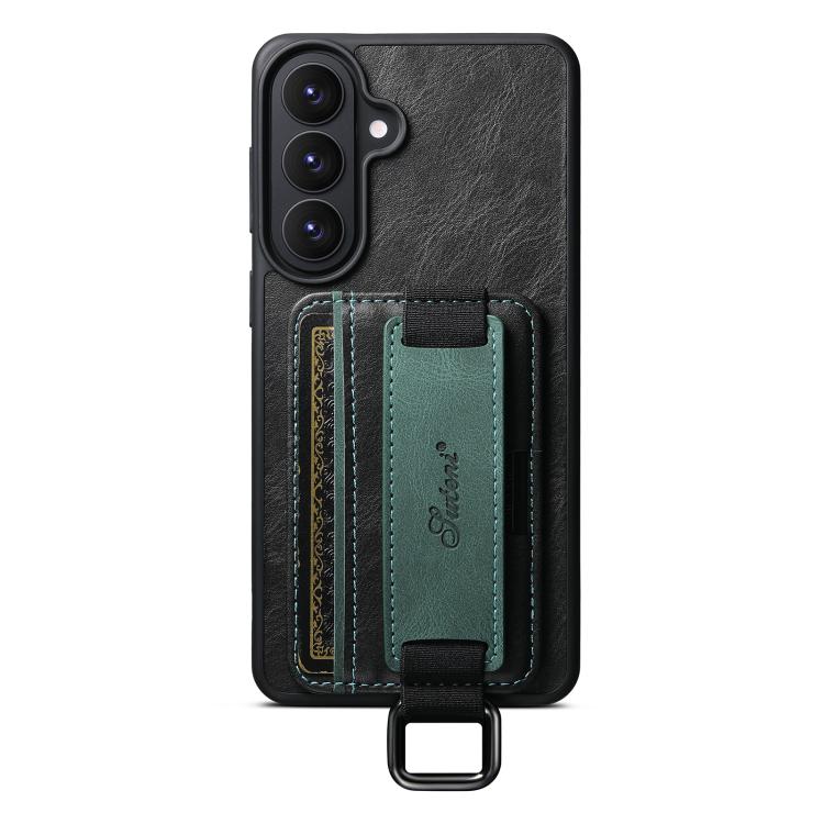 Suteni H13 Card Wallet Wrist Strap Holder PU Phone Case, For Samsung Galaxy S26+  5G, For Samsung Galaxy S26 Ultra 5G, For Samsung Galaxy S25  5G, For Samsung Galaxy S25+  5G, For Samsung Galaxy S25 Ultra 5G, For Samsung Galaxy S24 Ultra 5G            ...