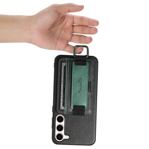 Suteni H13 Card Wallet Wrist Strap Holder PU Phone Case, For Samsung Galaxy S26+  5G, For Samsung Galaxy S26 Ultra 5G, For Samsung Galaxy S25  5G, For Samsung Galaxy S25+  5G, For Samsung Galaxy S25 Ultra 5G, For Samsung Galaxy S24 Ultra 5G            ...