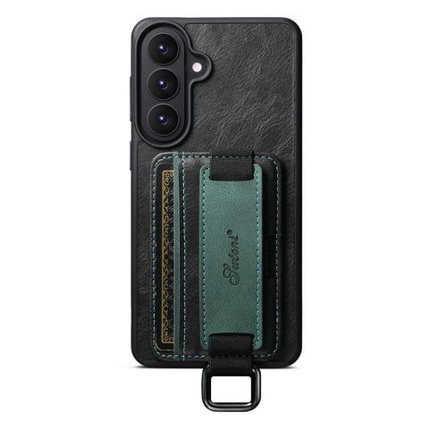 Suteni H13 Card Wallet Wrist Strap Holder PU Phone Case, For Samsung Galaxy S26+  5G, For Samsung Galaxy S26 Ultra 5G, For Samsung Galaxy S25  5G, For Samsung Galaxy S25+  5G, For Samsung Galaxy S25 Ultra 5G, For Samsung Galaxy S24 Ultra 5G            ...