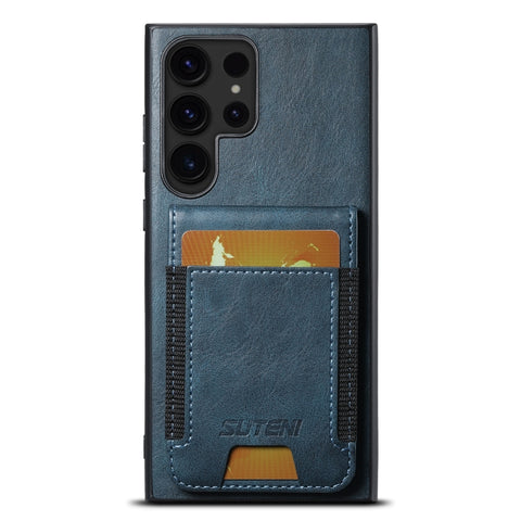 Suteni H03 Oil Wax Leather Wallet Stand Back Phone Case, For Samsung Galaxy S26+ 5G, For Samsung Galaxy S26 Ultra 5G, For Samsung Galaxy S25+ 5G, For Samsung Galaxy S25 Ultra 5G, For Samsung Galaxy S24 Ultra 5G, For Samsung Galaxy S24+ 5G              ...