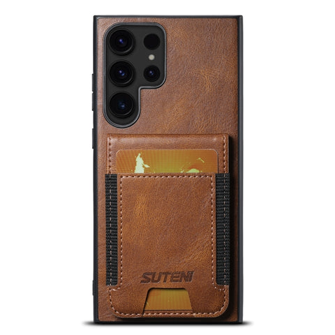 Suteni H03 Oil Wax Leather Wallet Stand Back Phone Case, For Samsung Galaxy S26+ 5G, For Samsung Galaxy S26 Ultra 5G, For Samsung Galaxy S25+ 5G, For Samsung Galaxy S25 Ultra 5G, For Samsung Galaxy S24 Ultra 5G, For Samsung Galaxy S24+ 5G              ...
