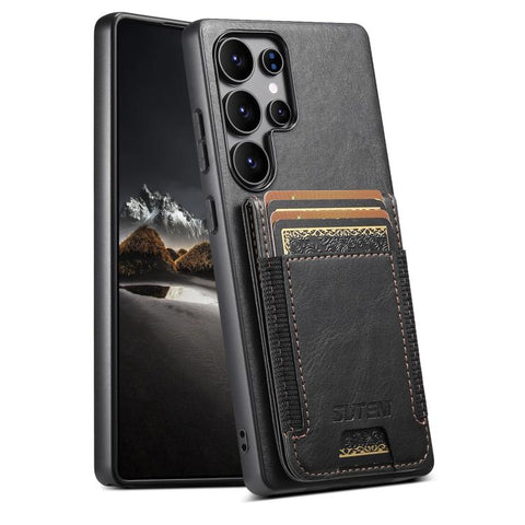 Suteni H03 Oil Wax Leather Wallet Stand Back Phone Case, For Samsung Galaxy S26+ 5G, For Samsung Galaxy S26 Ultra 5G, For Samsung Galaxy S25+ 5G, For Samsung Galaxy S25 Ultra 5G, For Samsung Galaxy S24 Ultra 5G, For Samsung Galaxy S24+ 5G              ...