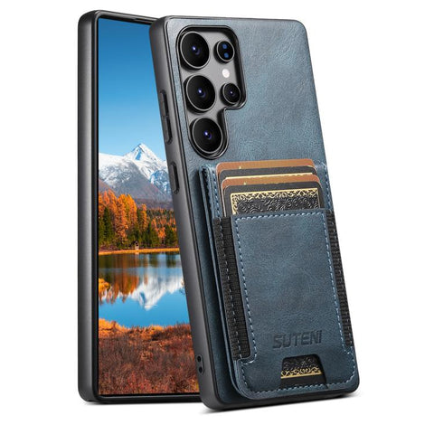 Suteni H03 Oil Wax Leather Wallet Stand Back Phone Case, For Samsung Galaxy S26+ 5G, For Samsung Galaxy S26 Ultra 5G, For Samsung Galaxy S25+ 5G, For Samsung Galaxy S25 Ultra 5G, For Samsung Galaxy S24 Ultra 5G, For Samsung Galaxy S24+ 5G              ...