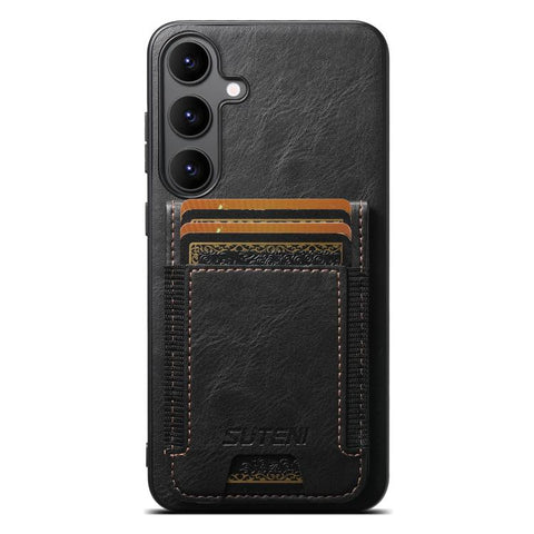 Suteni H03 Oil Wax Leather Wallet Stand Back Phone Case, For Samsung Galaxy S26+ 5G, For Samsung Galaxy S26 Ultra 5G, For Samsung Galaxy S25+ 5G, For Samsung Galaxy S25 Ultra 5G, For Samsung Galaxy S24 Ultra 5G, For Samsung Galaxy S24+ 5G              ...