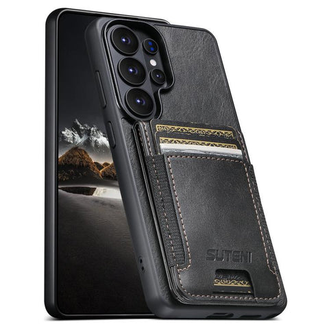 Suteni H03 Oil Wax Leather Wallet Stand Back Phone Case, For Samsung Galaxy S26+ 5G, For Samsung Galaxy S26 Ultra 5G, For Samsung Galaxy S25+ 5G, For Samsung Galaxy S25 Ultra 5G, For Samsung Galaxy S24 Ultra 5G, For Samsung Galaxy S24+ 5G              ...