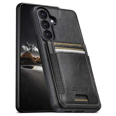 Suteni H03 Oil Wax Leather Wallet Stand Back Phone Case, For Samsung Galaxy S26+ 5G, For Samsung Galaxy S26 Ultra 5G, For Samsung Galaxy S25+ 5G, For Samsung Galaxy S25 Ultra 5G, For Samsung Galaxy S24 Ultra 5G, For Samsung Galaxy S24+ 5G              ...