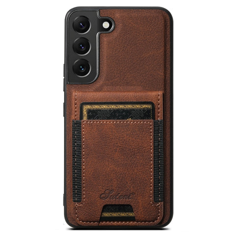 Suteni H17 Litchi Texture Leather MagSafe Detachable Wallet Phone Case, For Samsung Galaxy S26+ 5G, For Samsung Galaxy S26 Ultra 5G, For Samsung Galaxy S25 5G, For Samsung Galaxy S25+ 5G, For Samsung Galaxy S25 Ultra 5G, For Samsung Galaxy S24 Ultra 5G...