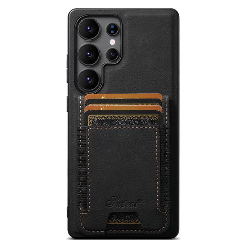 Suteni H17 Litchi Texture Leather MagSafe Detachable Wallet Phone Case, For Samsung Galaxy S26+ 5G, For Samsung Galaxy S26 Ultra 5G, For Samsung Galaxy S25 5G, For Samsung Galaxy S25+ 5G, For Samsung Galaxy S25 Ultra 5G, For Samsung Galaxy S24 Ultra 5G...