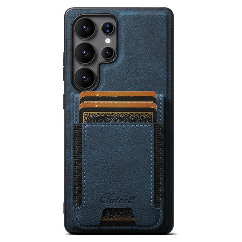 Suteni H17 Litchi Texture Leather MagSafe Detachable Wallet Phone Case, For Samsung Galaxy S26+ 5G, For Samsung Galaxy S26 Ultra 5G, For Samsung Galaxy S25 5G, For Samsung Galaxy S25+ 5G, For Samsung Galaxy S25 Ultra 5G, For Samsung Galaxy S24 Ultra 5G...