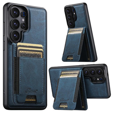 Suteni H17 Litchi Texture Leather MagSafe Detachable Wallet Phone Case, For Samsung Galaxy S26+ 5G, For Samsung Galaxy S26 Ultra 5G, For Samsung Galaxy S25 5G, For Samsung Galaxy S25+ 5G, For Samsung Galaxy S25 Ultra 5G, For Samsung Galaxy S24 Ultra 5G...