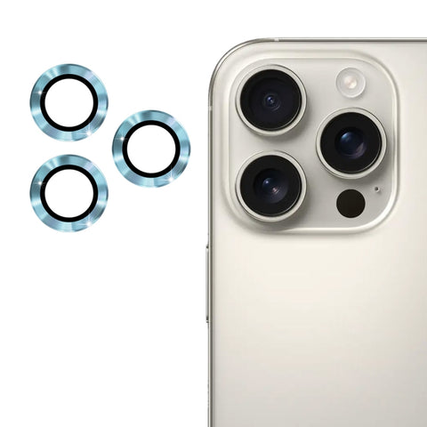 ENKAY 9H Rear Lens Aluminium Alloy Tempered Glass Film, For iPhone 16 Pro / 16 Pro Max
