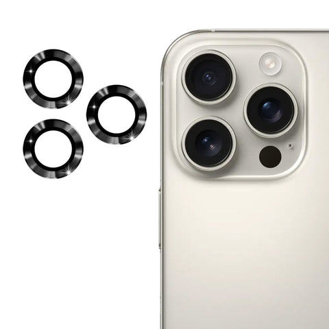 ENKAY 9H Rear Lens Aluminium Alloy Tempered Glass Film, For iPhone 16 Pro / 16 Pro Max
