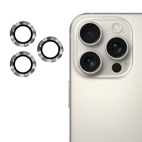 ENKAY 9H Rear Lens Aluminium Alloy Tempered Glass Film, For iPhone 16 Pro / 16 Pro Max
