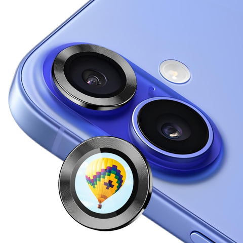 ENKAY Hat-Prince AR 9H Rear Lens Aluminium Alloy Tempered Glass Film, For iPhone 16 / 16 Plus