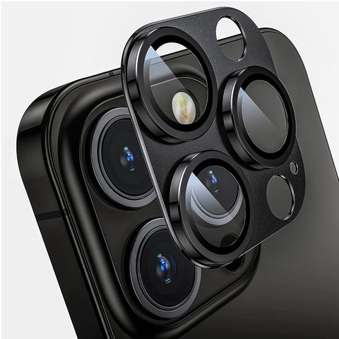 ENKAY Anti-reflection Camera Lens Aluminium Alloy Tempered Glass Film, For iPhone 16 Pro / 16 Pro Max