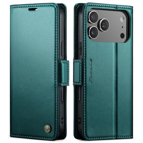 CaseMe 023 Butterfly Buckle Litchi Texture RFID Anti-theft Leather Phone Case, For iPhone 18 Pro Max / 17 Pro Max, For iPhone 17e / 16e