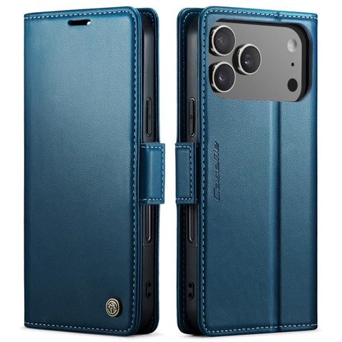 CaseMe 023 Butterfly Buckle Litchi Texture RFID Anti-theft Leather Phone Case, For iPhone 18 Pro Max / 17 Pro Max, For iPhone 17e / 16e