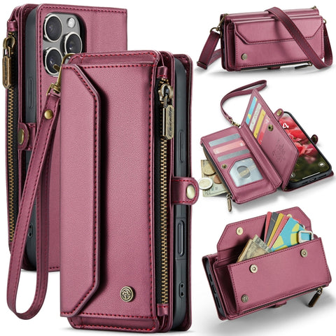 CaseMe C36 Card Slots Zipper Wallet RFID Anti-theft Leather Phone Case, For iPhone Duo, For iPhone 17, For iPhone Air, For iPhone 16 Pro Max, For iPhone 16 Pro, For iPhone 16 Plus, For iPhone 16, For iPhone 18 Pro / 17 Pro                              ...