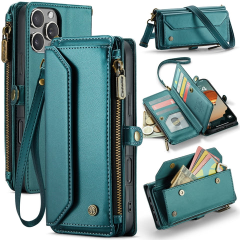 CaseMe C36 Card Slots Zipper Wallet RFID Anti-theft Leather Phone Case, For iPhone Duo, For iPhone 17, For iPhone Air, For iPhone 16 Pro Max, For iPhone 16 Pro, For iPhone 16 Plus, For iPhone 16, For iPhone 18 Pro / 17 Pro                              ...