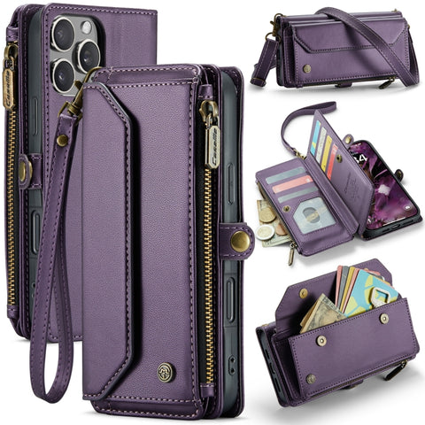 CaseMe C36 Card Slots Zipper Wallet RFID Anti-theft Leather Phone Case, For iPhone Duo, For iPhone 17, For iPhone Air, For iPhone 16 Pro Max, For iPhone 16 Pro, For iPhone 16 Plus, For iPhone 16, For iPhone 18 Pro / 17 Pro                              ...