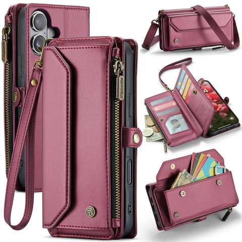 CaseMe C36 Card Slots Zipper Wallet RFID Anti-theft Leather Phone Case, For iPhone Duo, For iPhone 17, For iPhone Air, For iPhone 16 Pro Max, For iPhone 16 Pro, For iPhone 16 Plus, For iPhone 16, For iPhone 18 Pro / 17 Pro                              ...