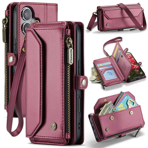 CaseMe C36 Card Slots Zipper Wallet RFID Anti-theft Leather Phone Case, For iPhone Duo, For iPhone 17, For iPhone Air, For iPhone 16 Pro Max, For iPhone 16 Pro, For iPhone 16 Plus, For iPhone 16, For iPhone 18 Pro / 17 Pro                              ...