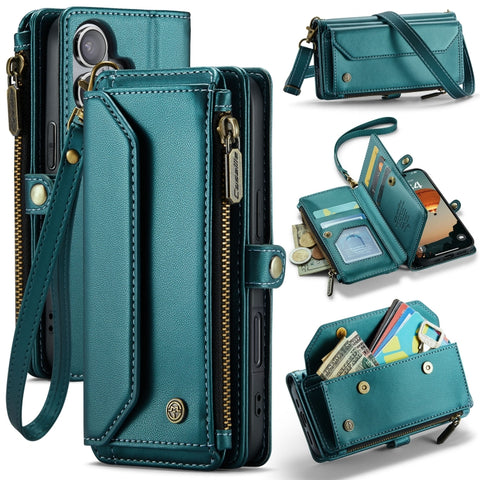 CaseMe C36 Card Slots Zipper Wallet RFID Anti-theft Leather Phone Case, For iPhone Duo, For iPhone 17, For iPhone Air, For iPhone 16 Pro Max, For iPhone 16 Pro, For iPhone 16 Plus, For iPhone 16, For iPhone 18 Pro / 17 Pro                              ...
