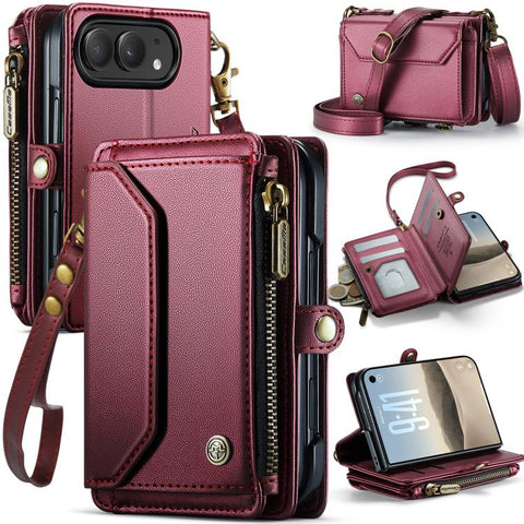 CaseMe C36 Card Slots Zipper Wallet RFID Anti-theft Leather Phone Case, For iPhone Duo, For iPhone 17, For iPhone Air, For iPhone 16 Pro Max, For iPhone 16 Pro, For iPhone 16 Plus, For iPhone 16, For iPhone 18 Pro / 17 Pro                              ...