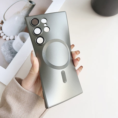 Metallic Paint Magsafe Liquid TPU Phone Case, For Samsung Galaxy S26+ 5G, For Samsung Galaxy S26 Ultra 5G, For Samsung Galaxy S26 5G, For Samsung Galaxy S25 5G, For Samsung Galaxy S25+ 5G, For Samsung Galaxy S25 Ultra 5G