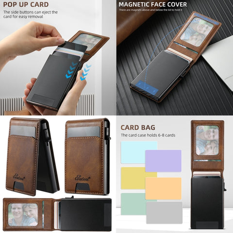 Suteni H19 Oil Wax 2-in-1 MagSafe Removable Card Box Back Phone Case, For Samsung Galaxy S26+ 5G, For Samsung Galaxy S26 Ultra 5G, For Samsung Galaxy S25 5G, For Samsung Galaxy S25+ 5G, For Samsung Galaxy S25 Ultra 5G, For Samsung Galaxy S24 Ultra 5G  ...