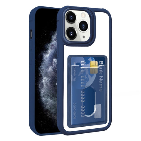 Electroplated Card Bag Acrylic Hybrid TPU Phone Case, For iPhone 12, For iPhone 12 Pro Max, For iPhone 12 Pro, For iPhone 11 Pro Max, For iPhone 11
